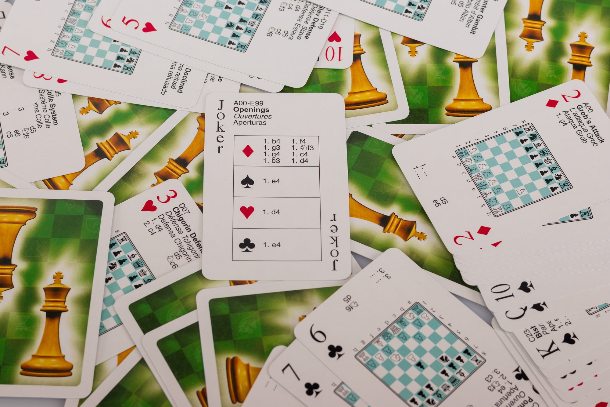 Chess playing cards - find out the most popular debuts!
