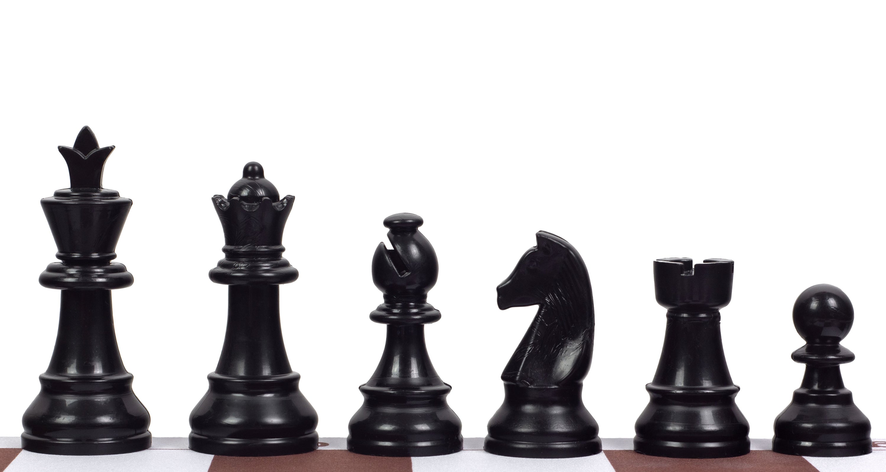 95 mm Staunton-Schachfiguren aus Kunststoff