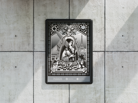 Patron Saint of Chess Box – St. Teresa First Edition Print and World Chess Studio Set