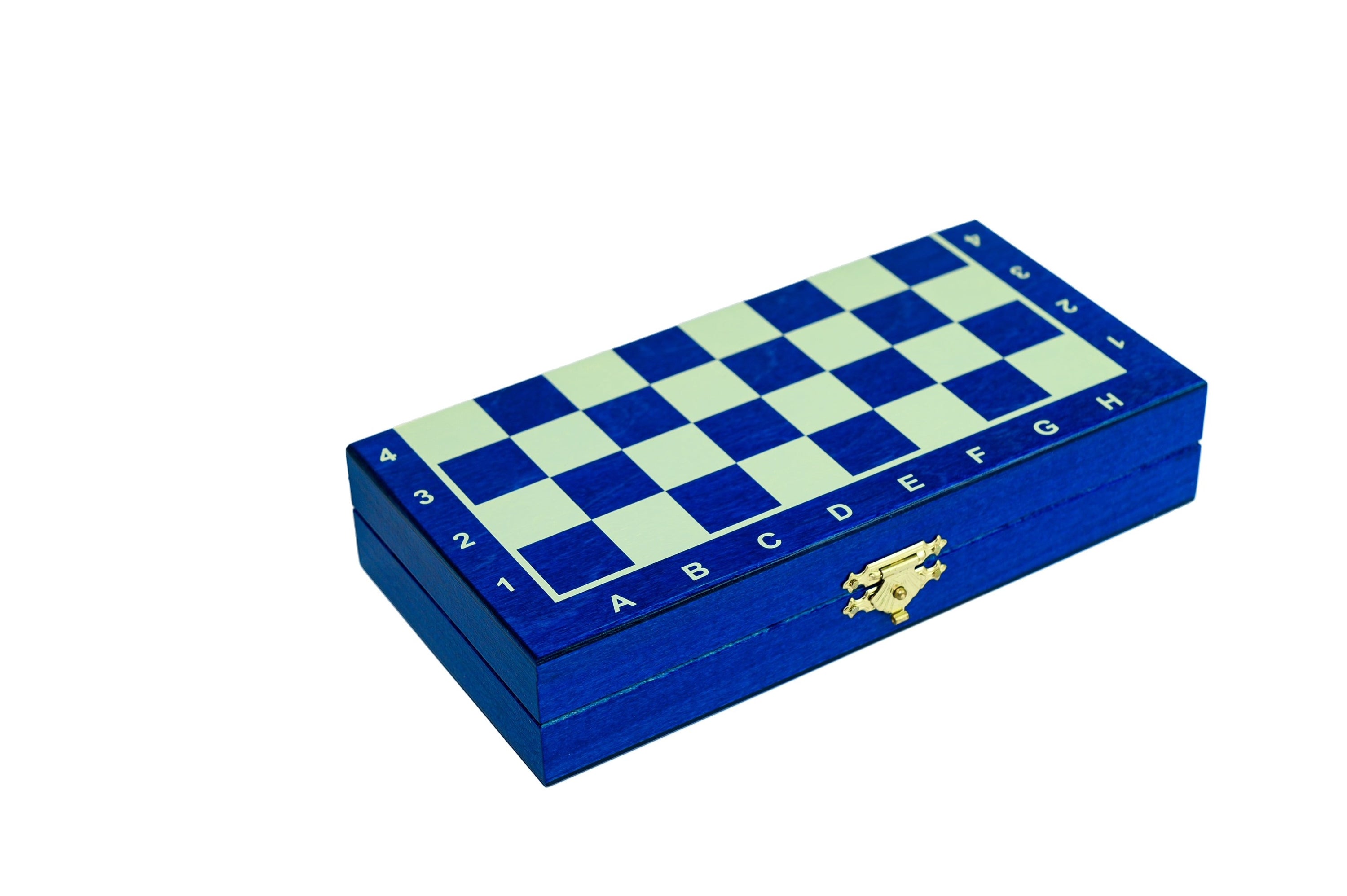 Mini jeu d'échecs scolaire bleu