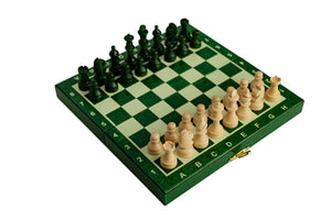 Mini jeu d'échecs scolaire vert