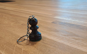 Schach-Schlüsselanhänger Schwarzer Bauer