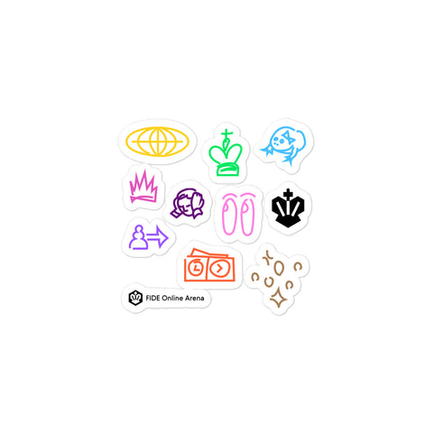 FIDE Online Arena Emoji Bubble-free Stickers