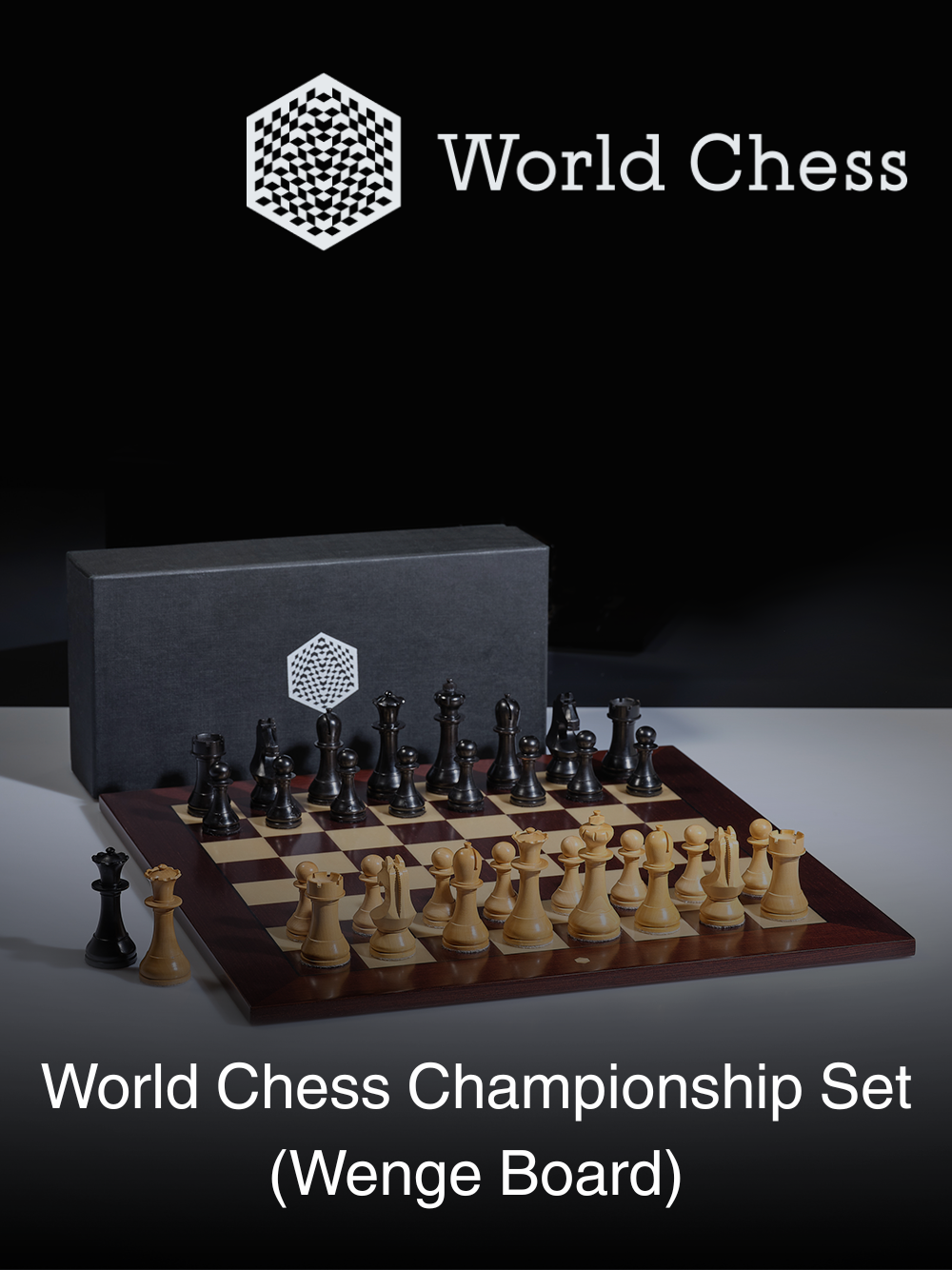 Set Campionato Mondiale World Chess (Scacchiera Wenge)
