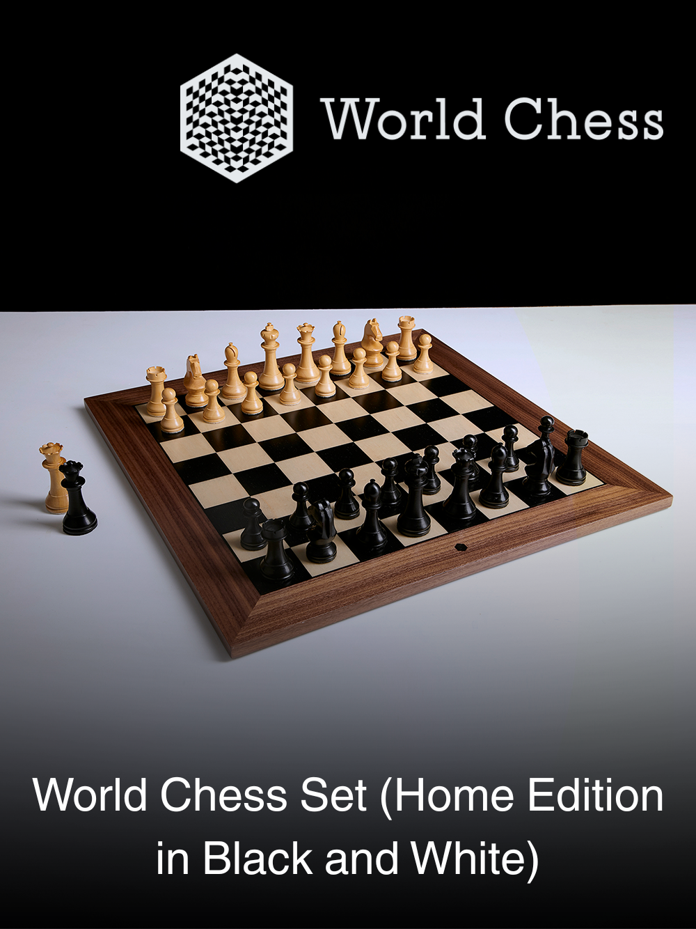 Weltschachspiel (Home Edition in Schwarz und Weiß)