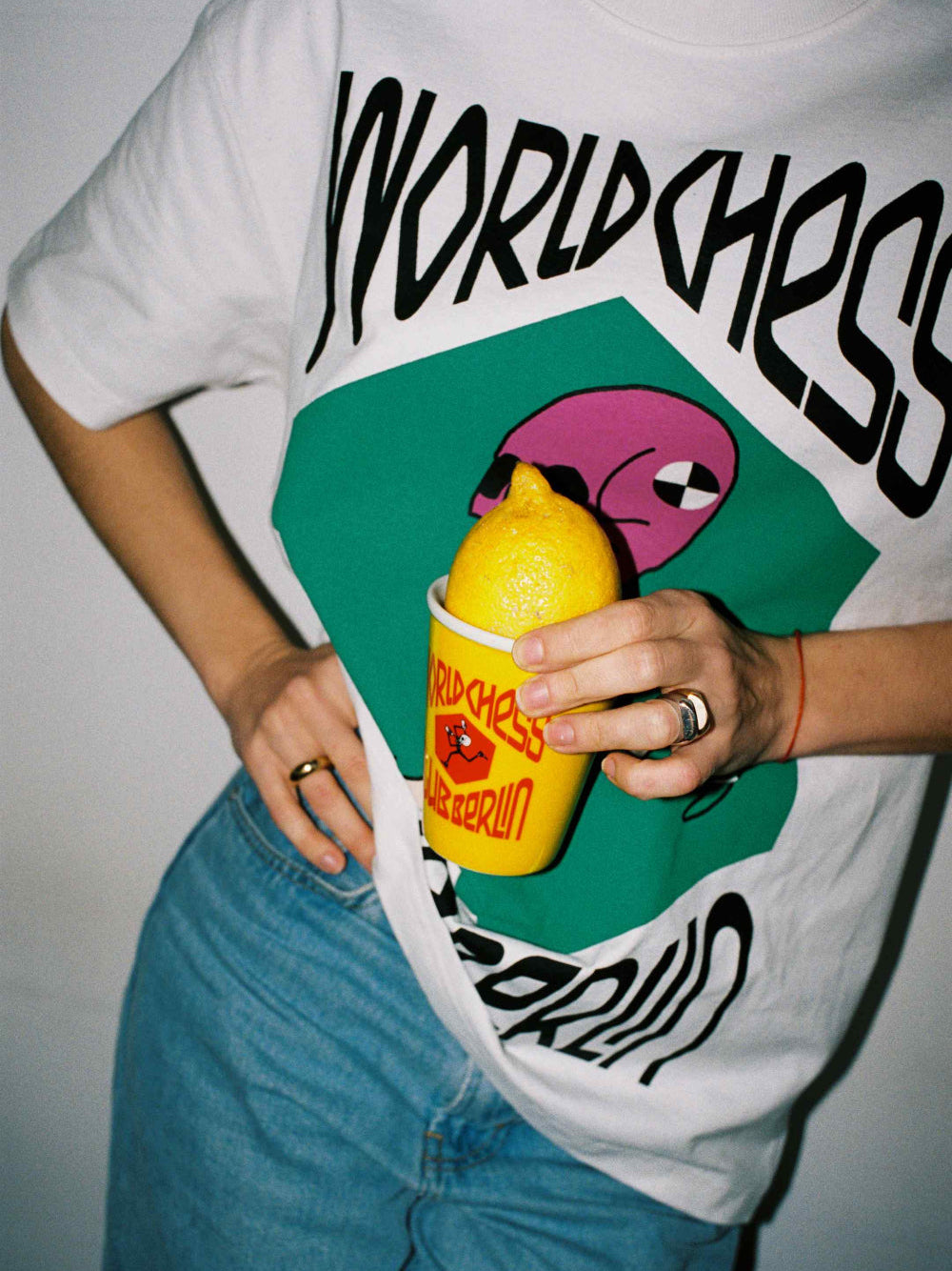 World Chess Club Berlin T-Shirt mit Totenkopf