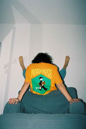 World Chess Club Berlin T-Shirt: Orange Ampelmann - image 1