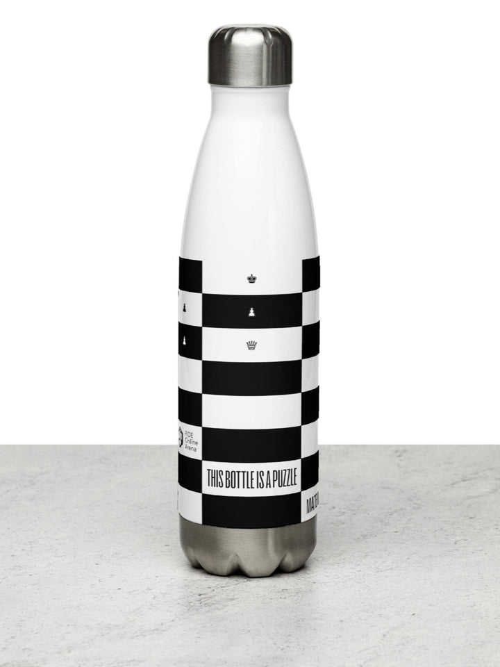 Botella de agua de acero inoxidable - Negro y blanco