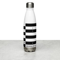 Stainless steel water bottle - Black and White