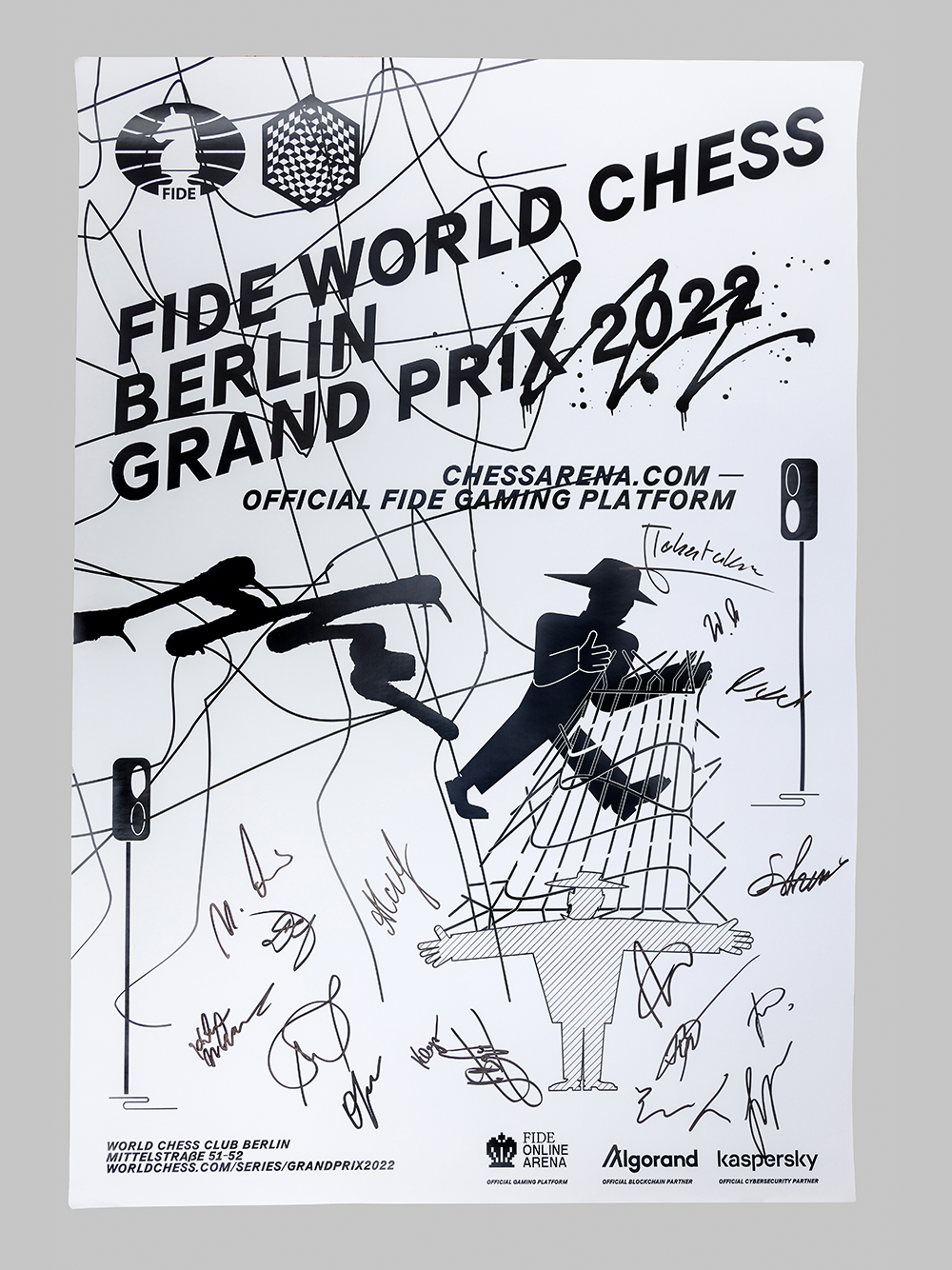 World Chess Grand Prix Poster signed