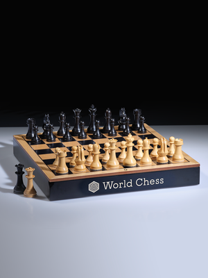World Chess Cabinet Set with Drawer